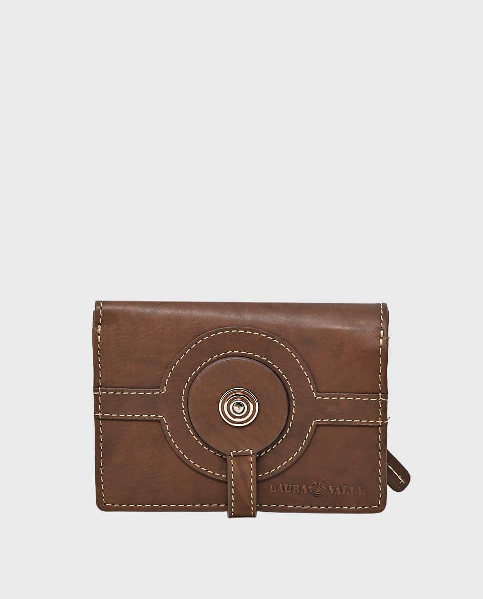 BILLETERO PIEL VACUNO CELESTE